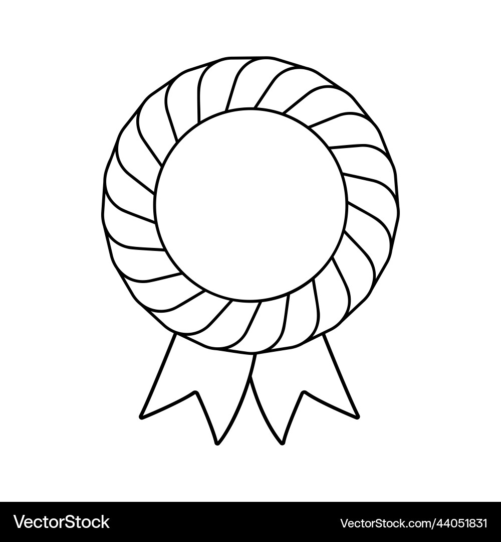 Line Medal Icon Blank Template For Decor Vector Image