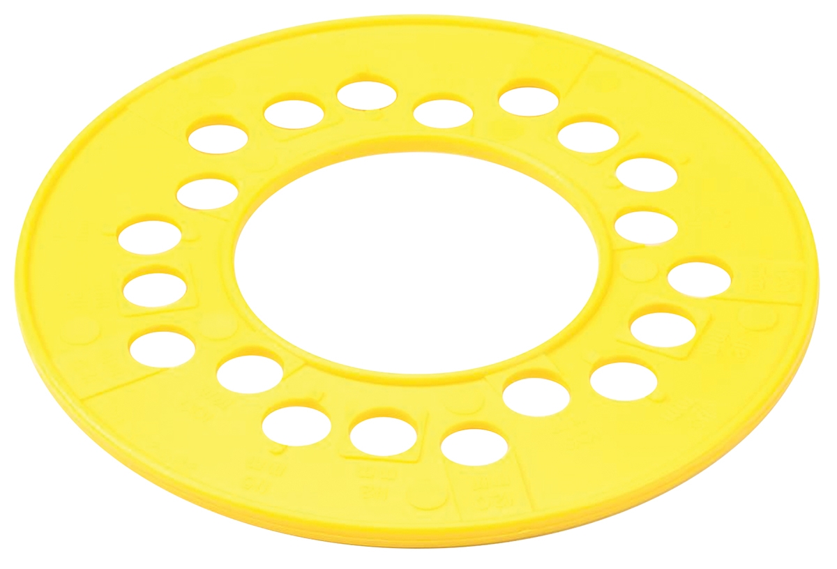 Lokar Bolt Pattern Template Wheel Circle 5 Lug 100mm 112mm 115mm 120mm Yellow OPGI
