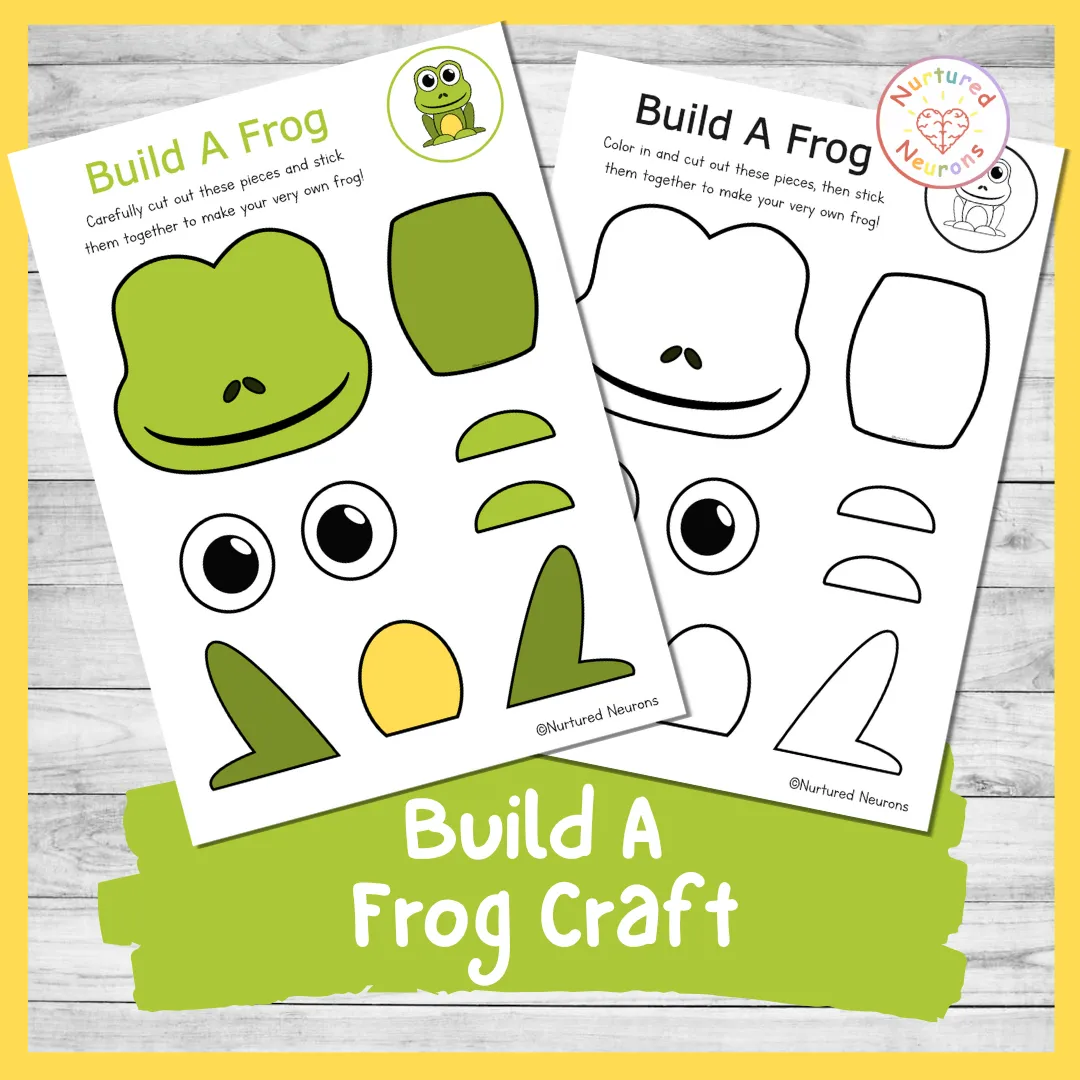 Make A Cute Frog With This Simple Build A Frog Craft Printable Templates Nurtured Neurons