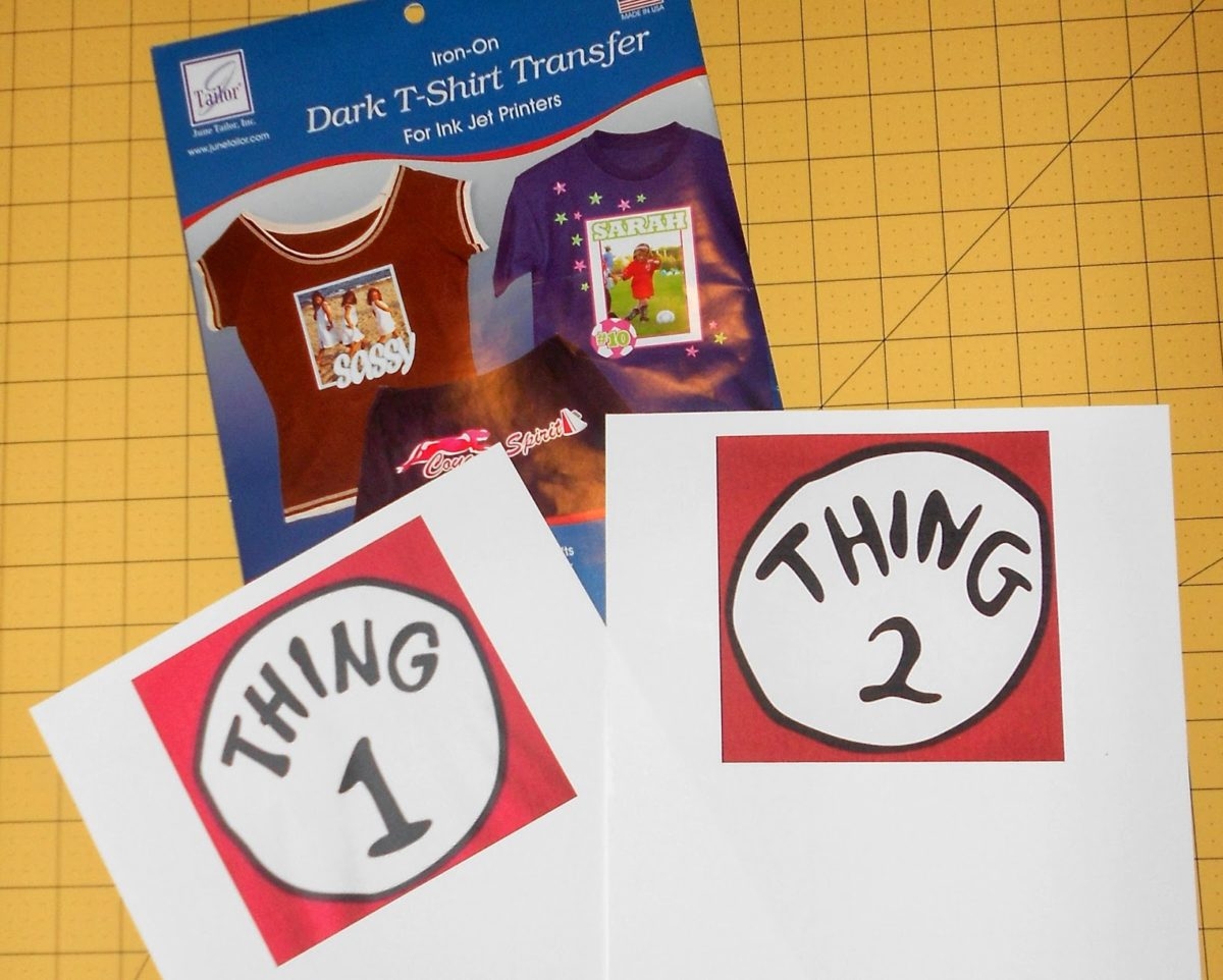 Make A No Sew Dr Seuss Shirt Thing One And Thing Two 