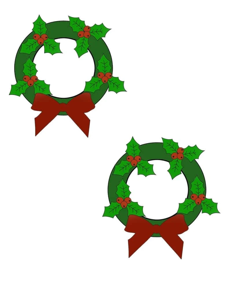 Make An Easy Printable Christmas Wreath Craft For Kids A Crafty Life