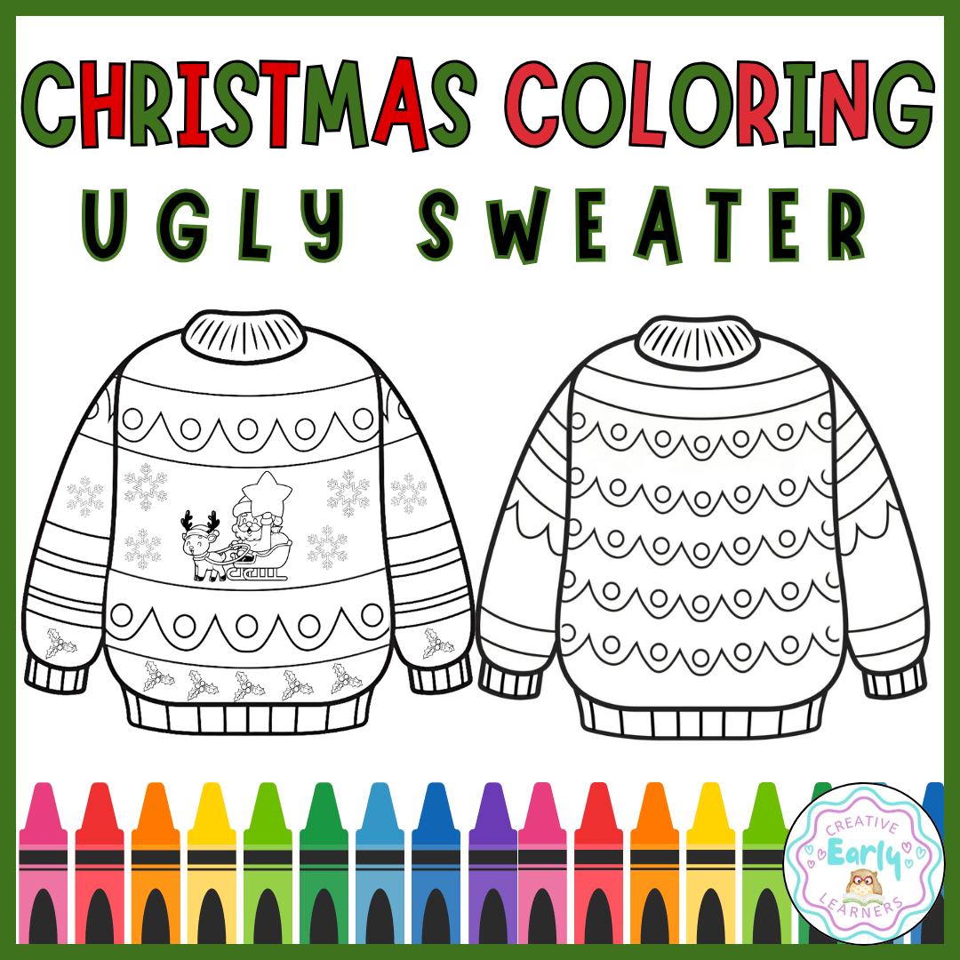 Mash Christmas Design An Ugly Christmas Sweater Template Coloring Pages
