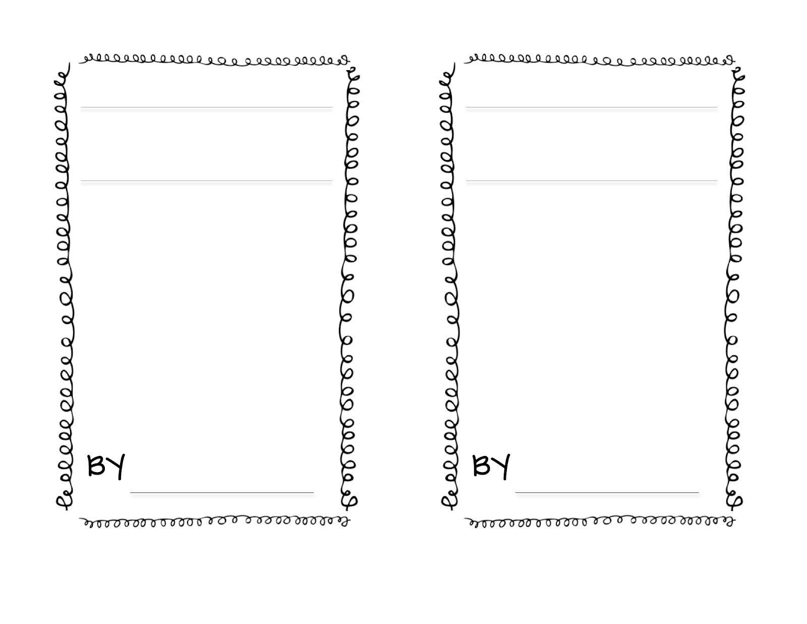 Story Book Template Printable