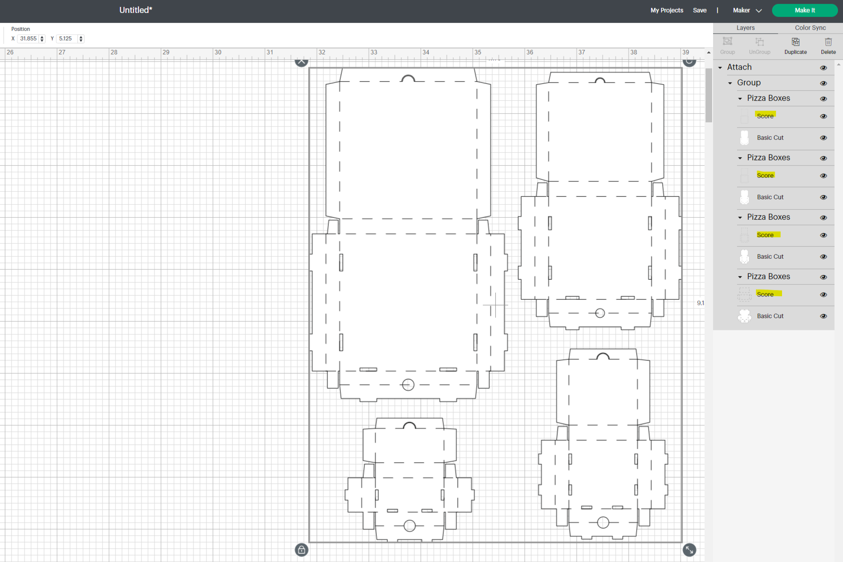 Mini Pizza Box Templates Multiple Sizes By Hey JB Design TheHungryJPEG