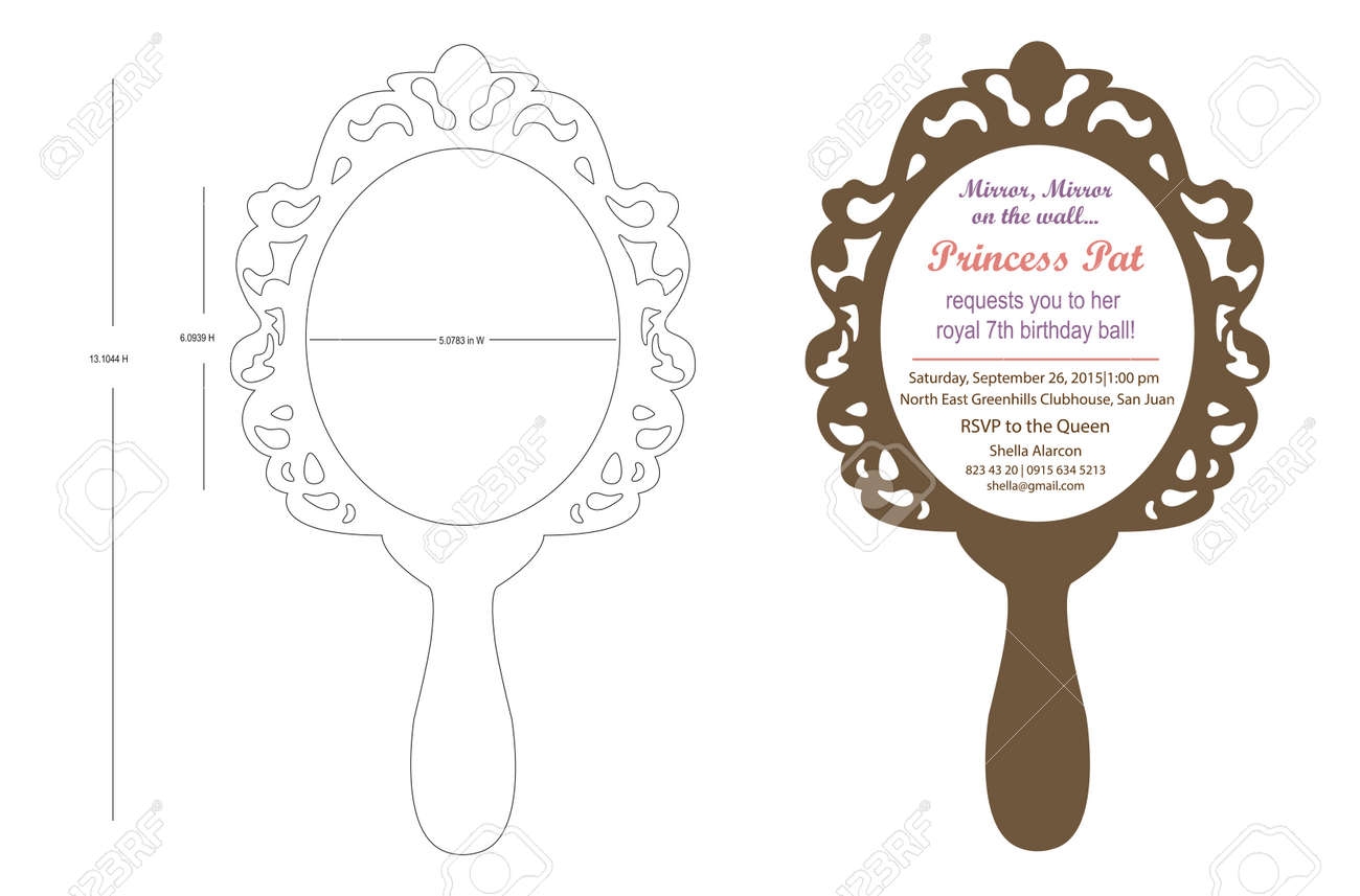 Mirror Invitation Background Royalty Free SVG Cliparts Vectors Worksheets Library
