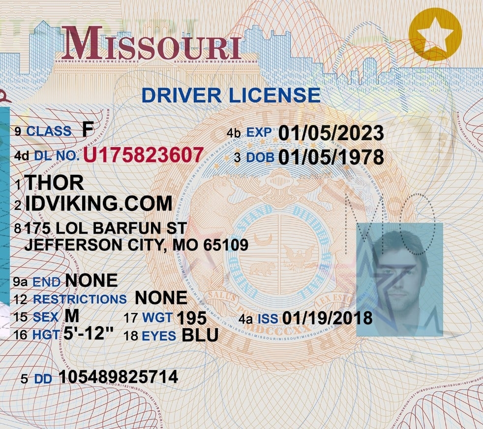 Missouri Driving License PSD Template New 1200DPI Driving License Template