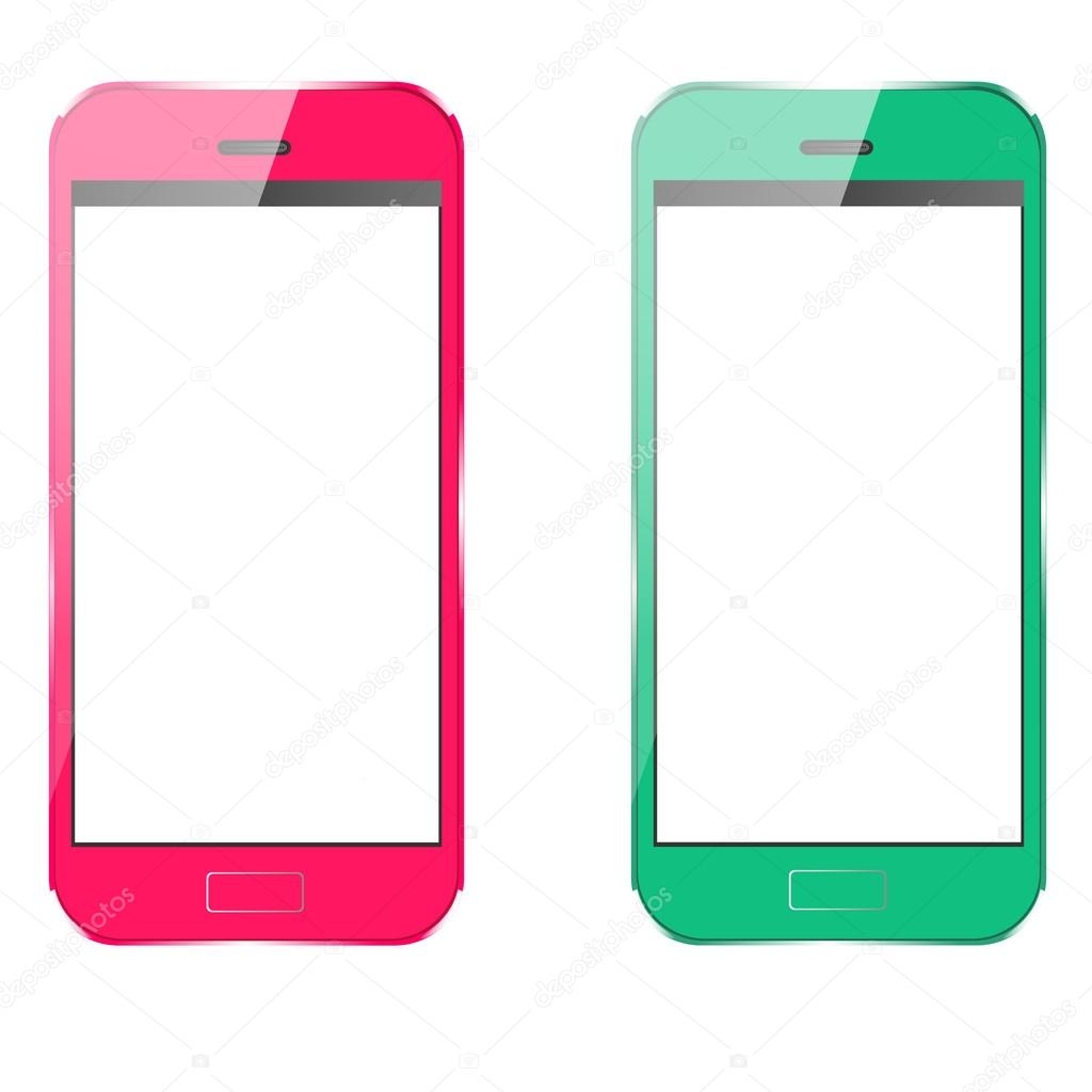 Modern Cellphone Blank Screen Icon Image Stock Vector