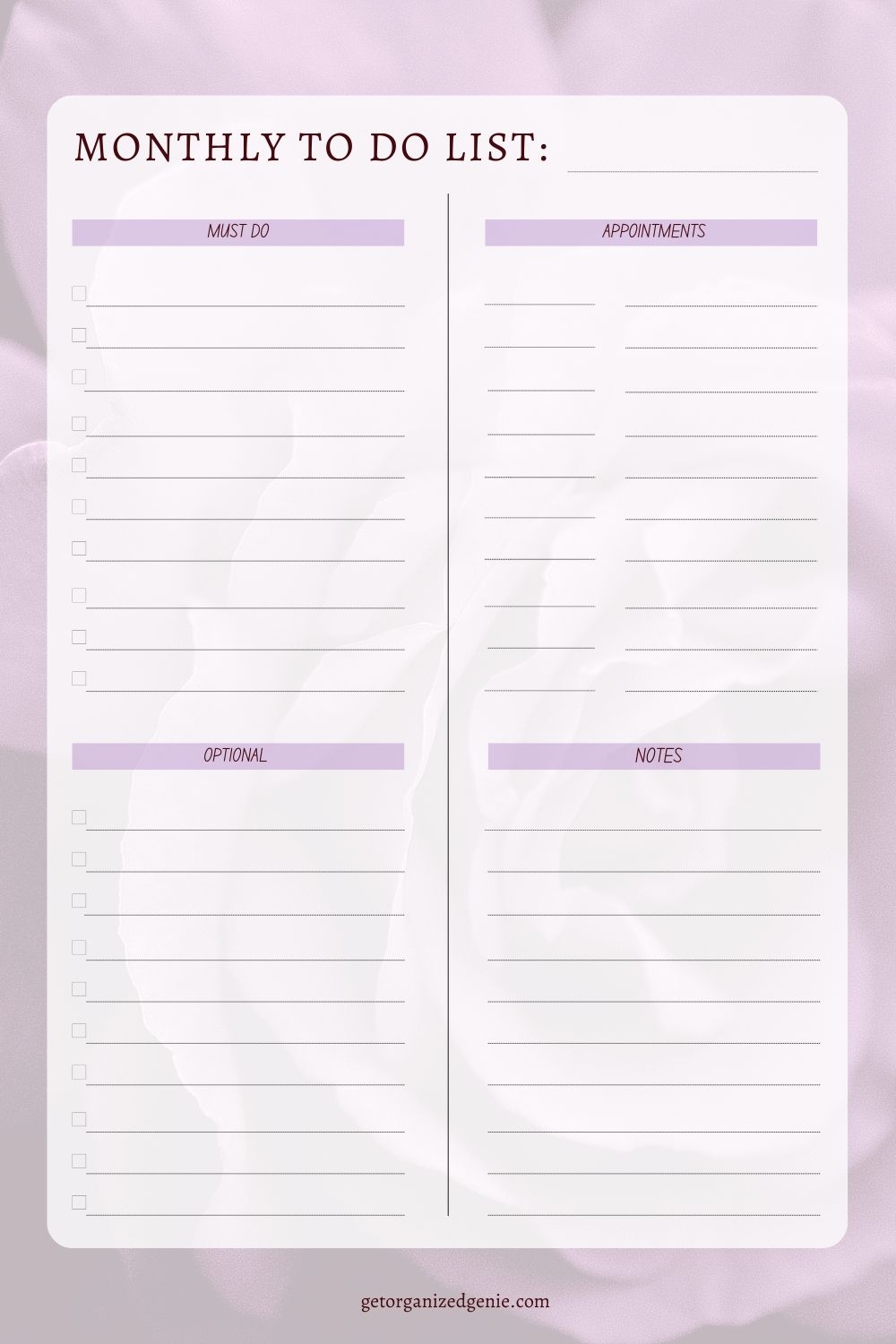 Monthly To Do List Template FREE Printables And Handy Tips