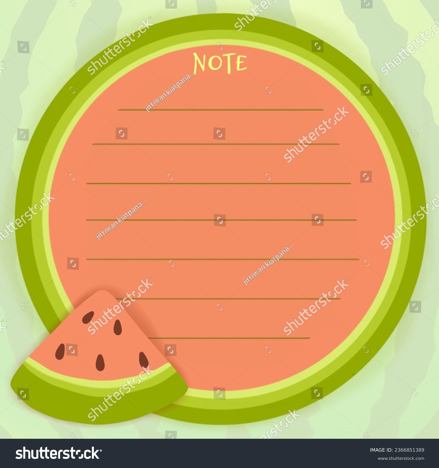 Watermelon Template Printable