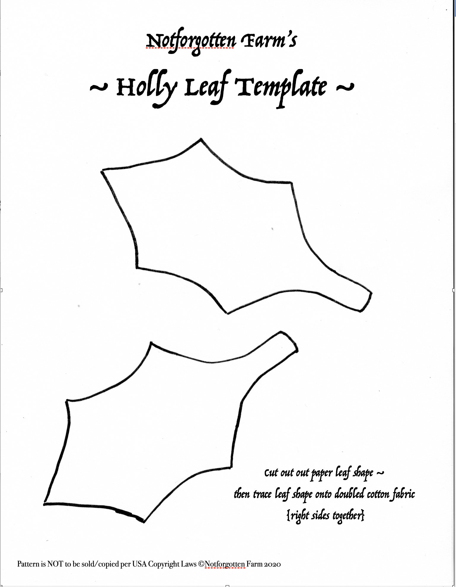 Notforgotten Farm A Little Holly Jolly Tutorial For You 