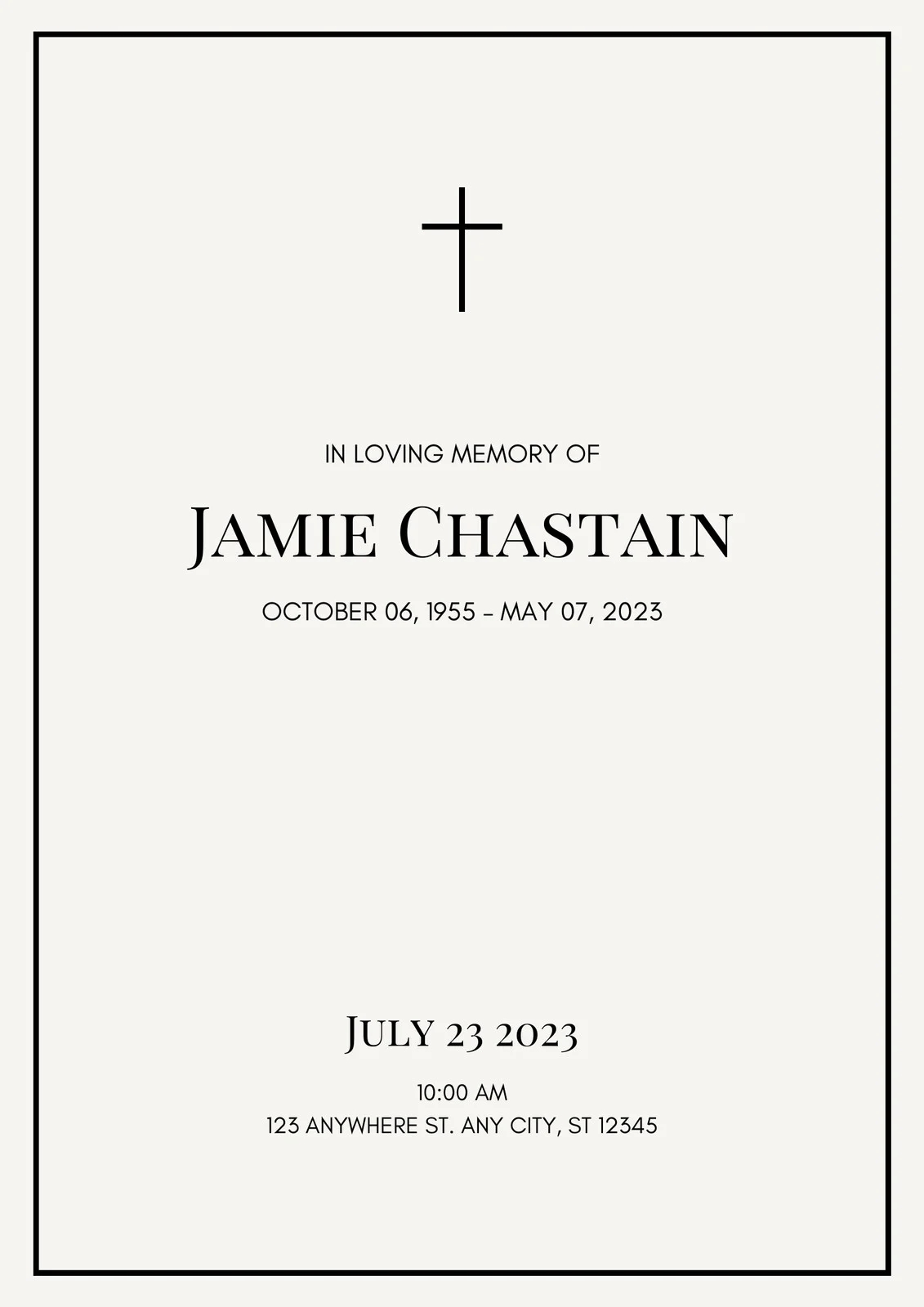 Page 2 Free Printable Customizable Funeral Program Templates Canva