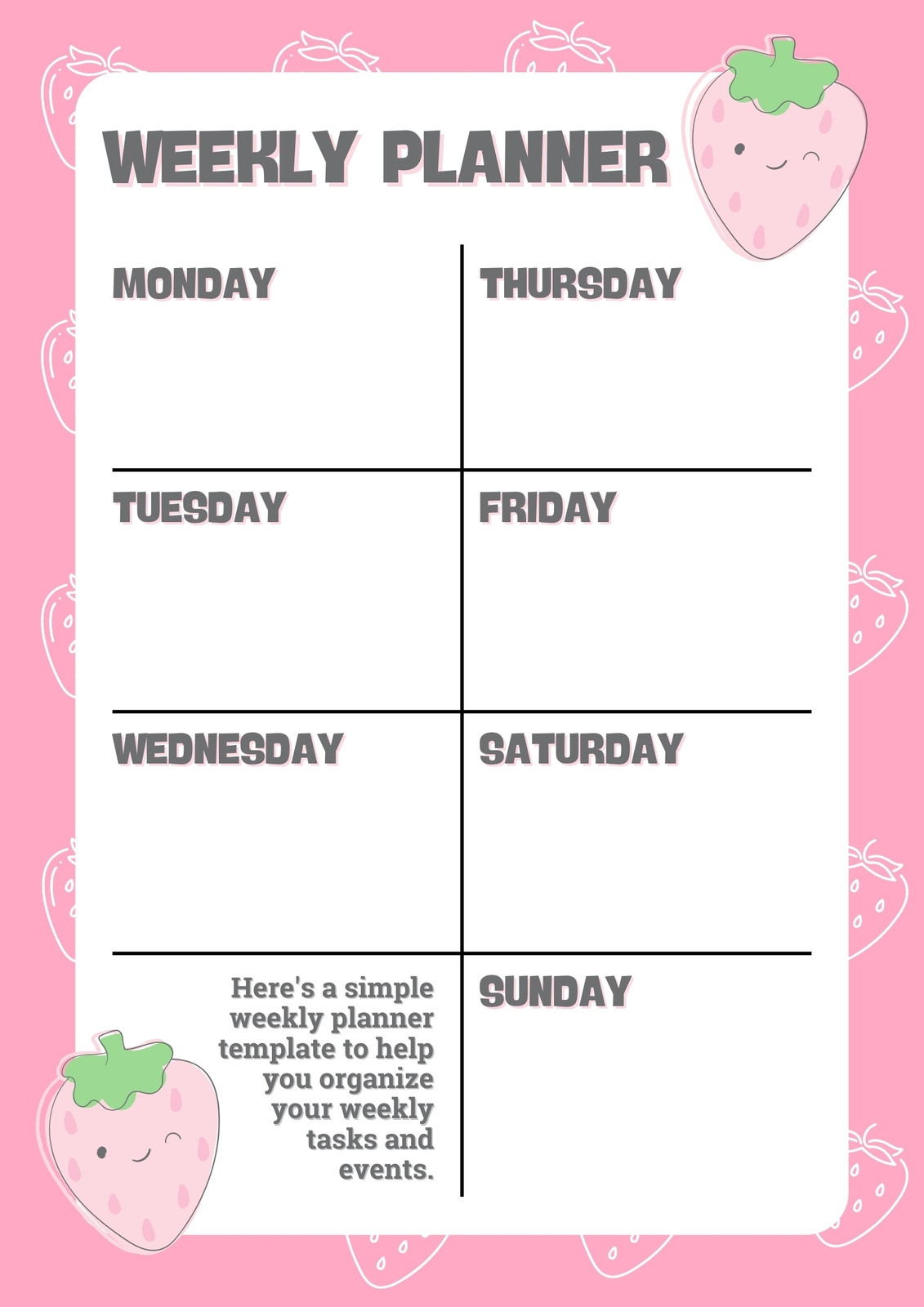 Page 6 Free And Customizable Strawberry Templates