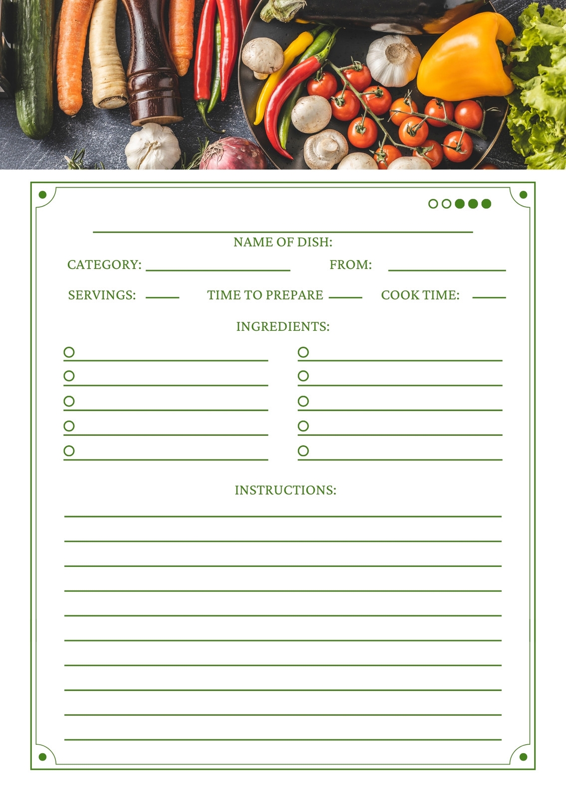 Page 9 Free Custom Printable Recipe Card Templates Online Canva