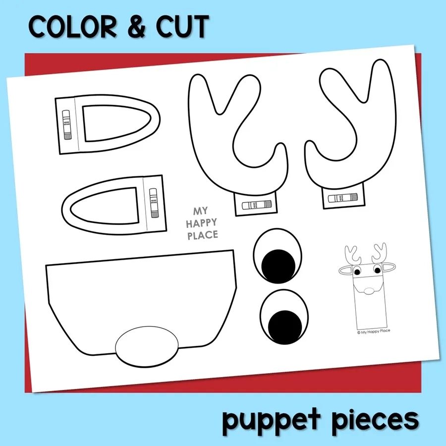 Paper Bag Reindeer Puppet Report Template