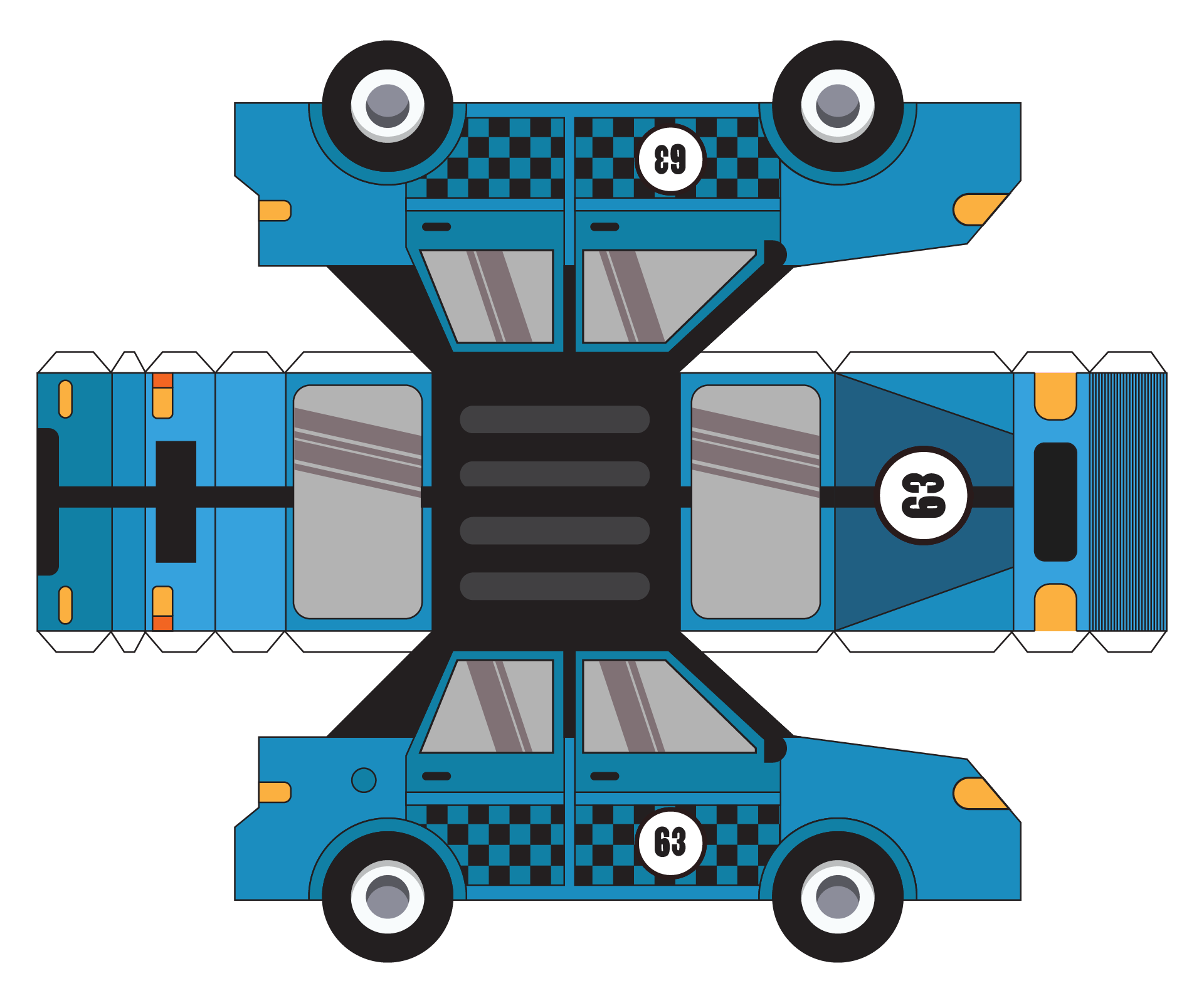 Paper Car Templates 10 Free PDF Printables Printablee
