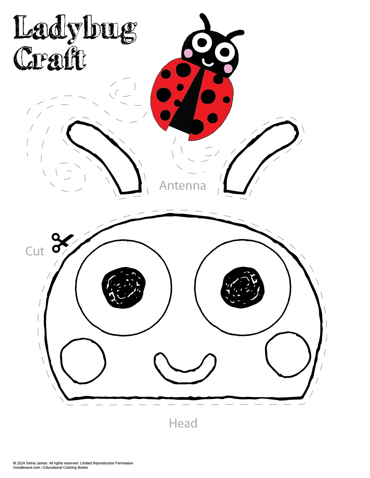 Paper Craft Ladybug Doodles Ave