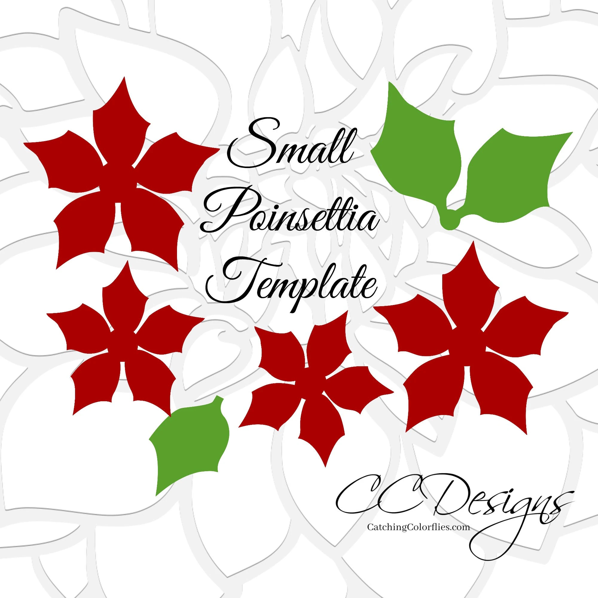 Paper Poinsettia Flowers Easy Printable PDF Poinsettia Flower Templates And Full Video Tutorial Christmas Flowers Etsy Ireland