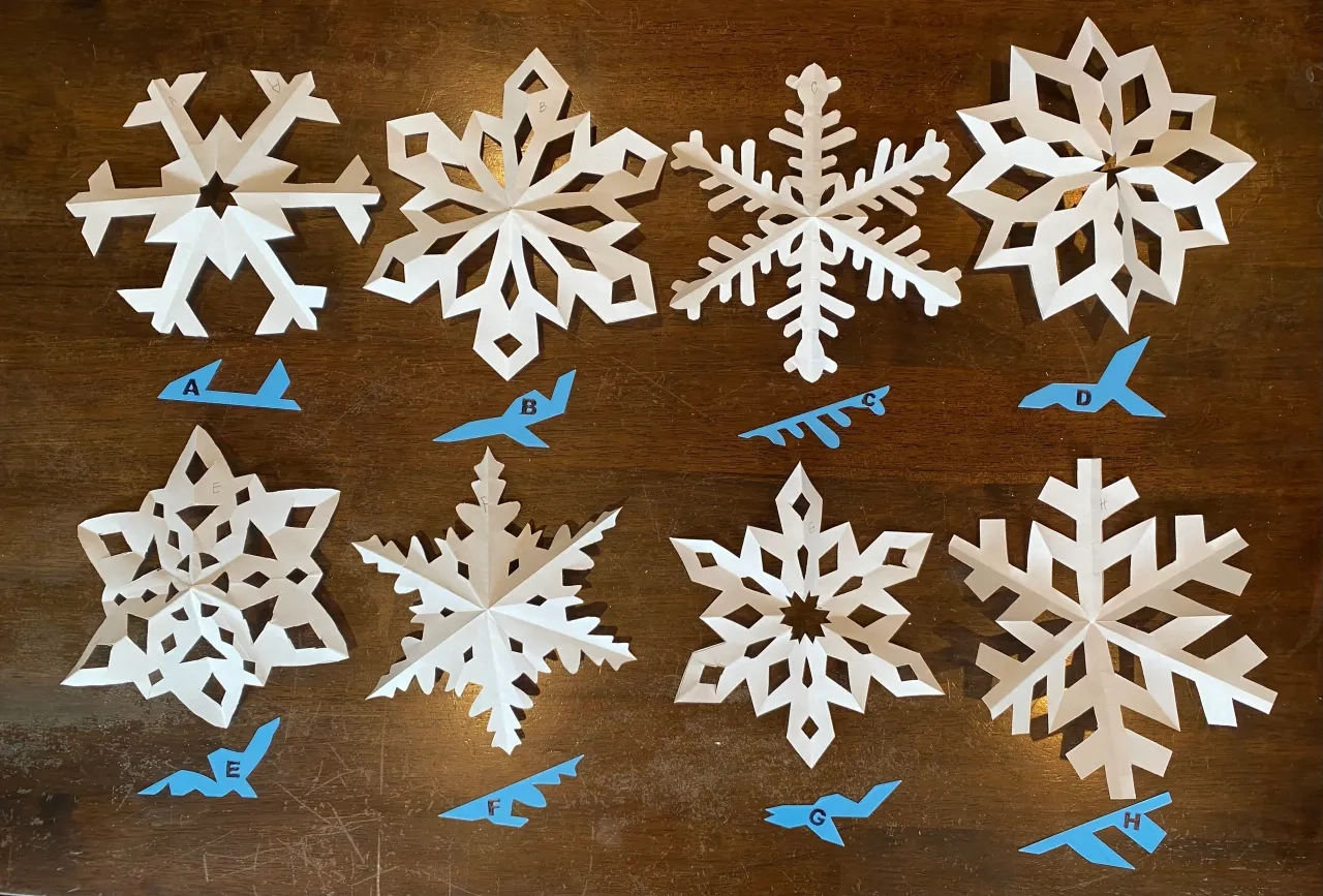 Printable 3d Snowflake Template