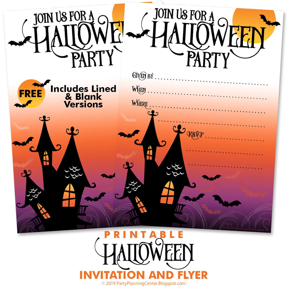Halloween Invitations Free Printable Template