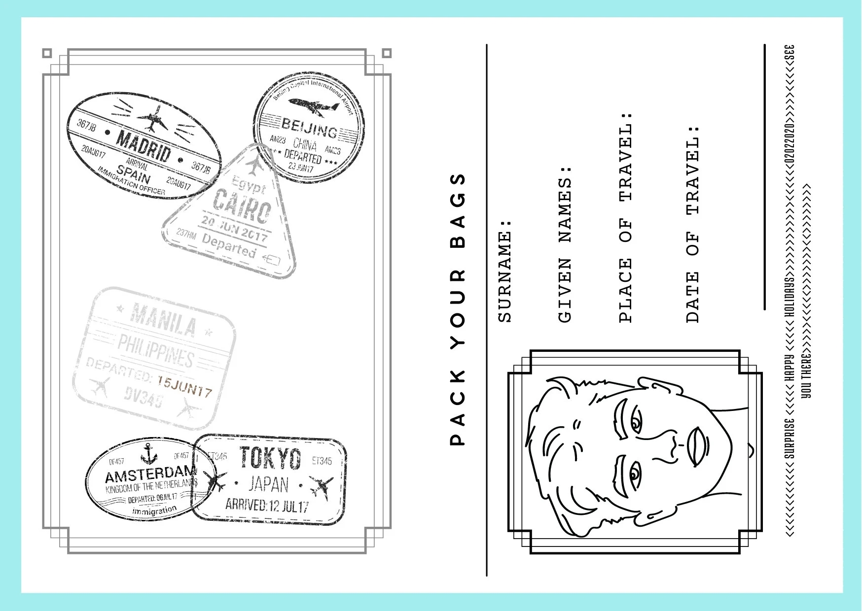 Passport Template Download Printable PDF Vacation Trip Surprise Holiday Invite Surprise Boyfriend Etsy