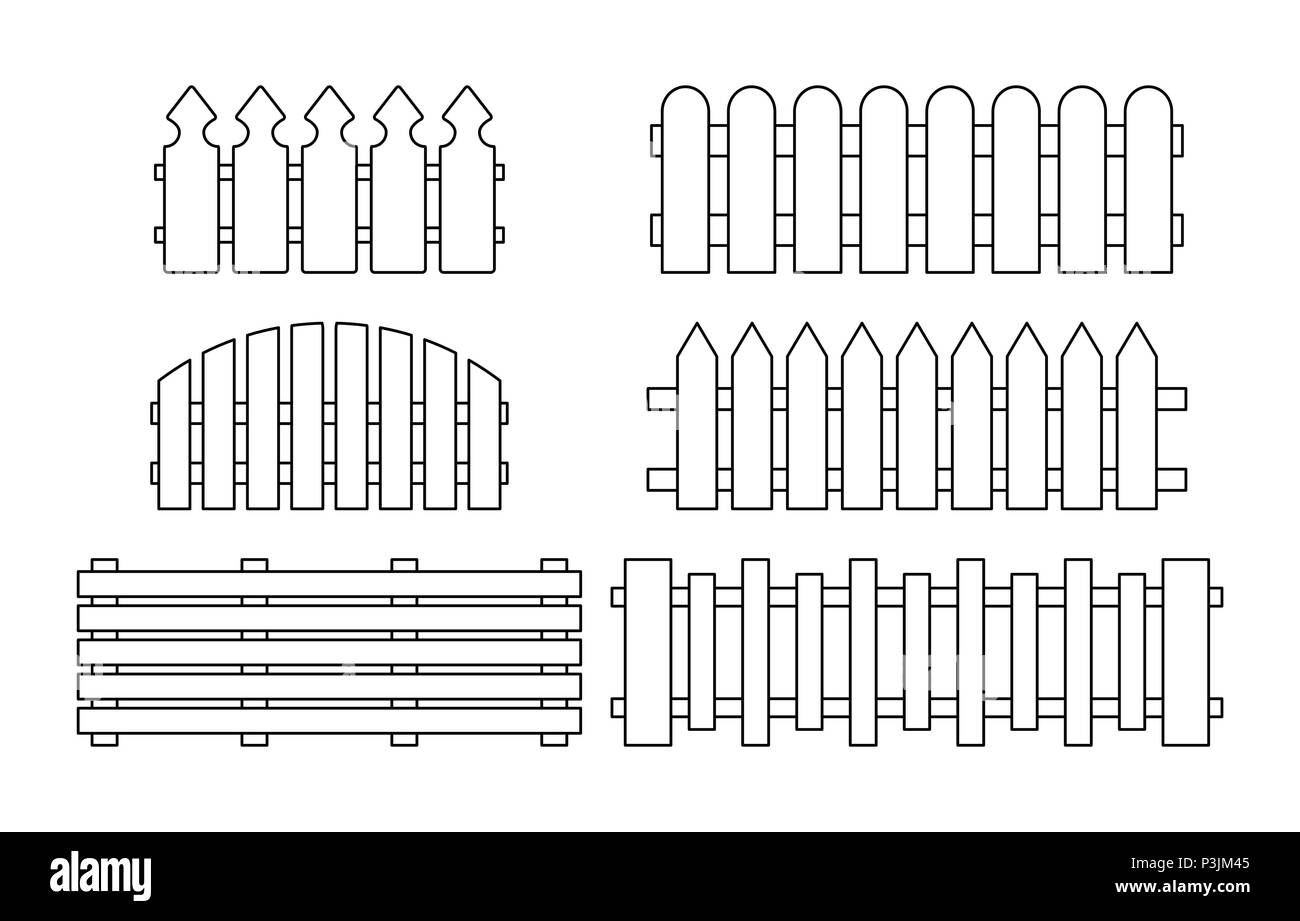 Picket Fence And Gate Stock Vector Images Page 3 Alamy