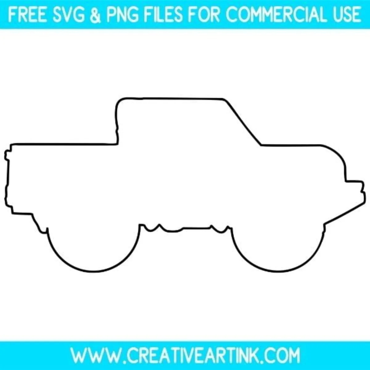 Pickup Truck Template SVG Free SVG Creativeartink