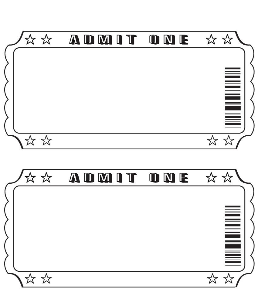 Concert Ticket Template Printable