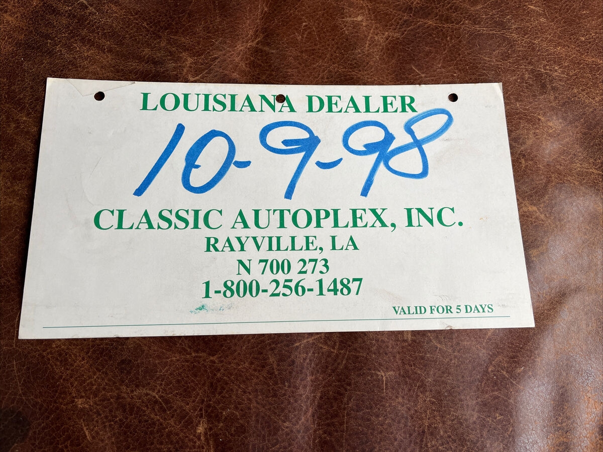 Plate Template Dealer Temp Stores Tags
