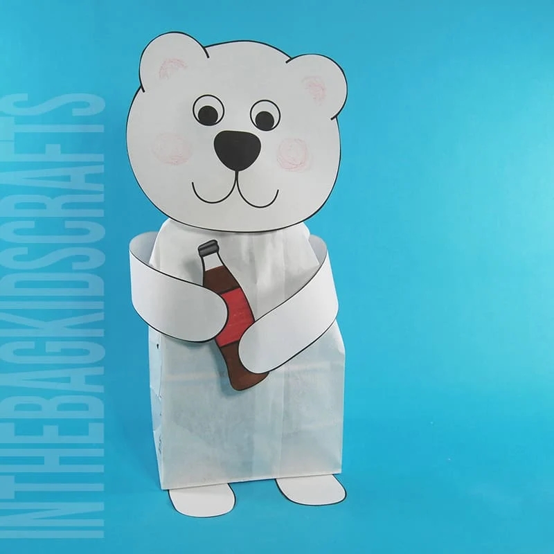 Polar Bear Craft For Kids FREE Printable Template In The Bag Kids Crafts