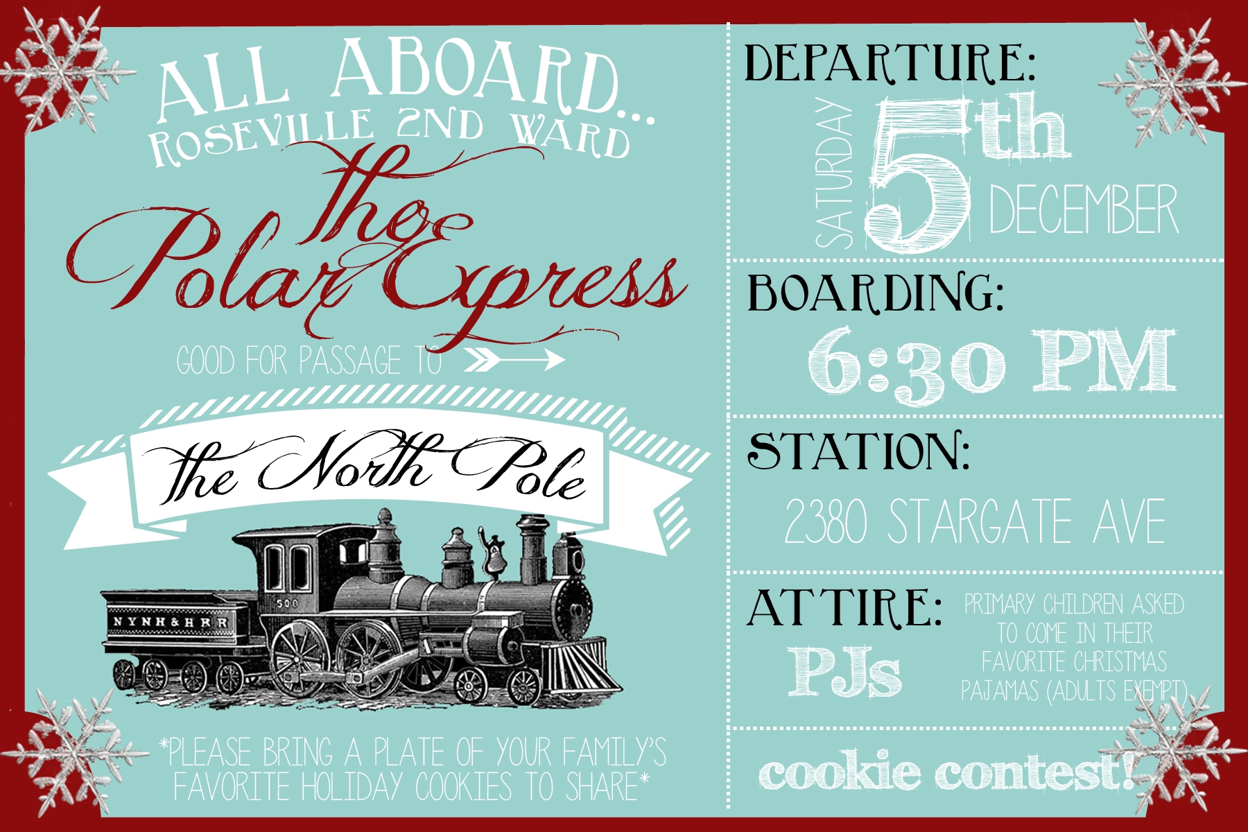 Polar Express Party Invitation Free Printable Party Like A Cherry