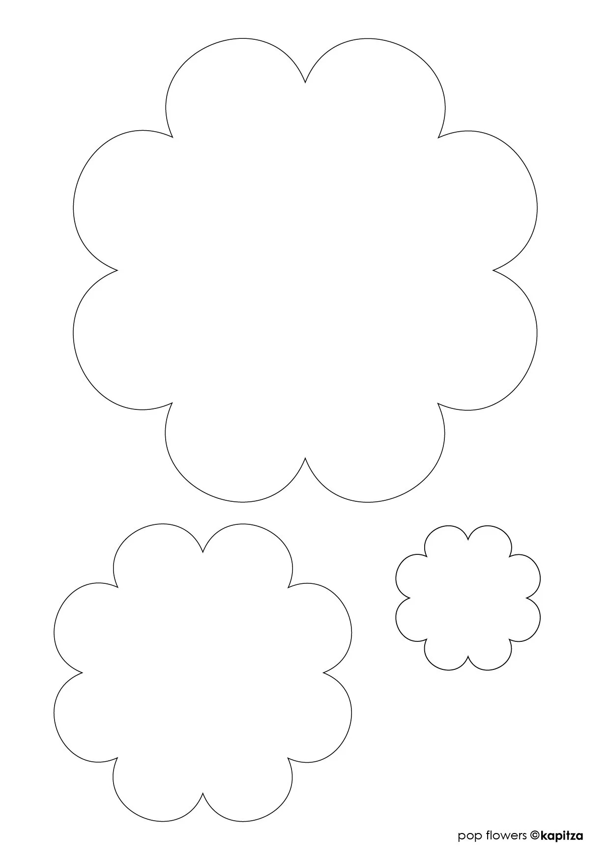 Pop Flowers Printable Template