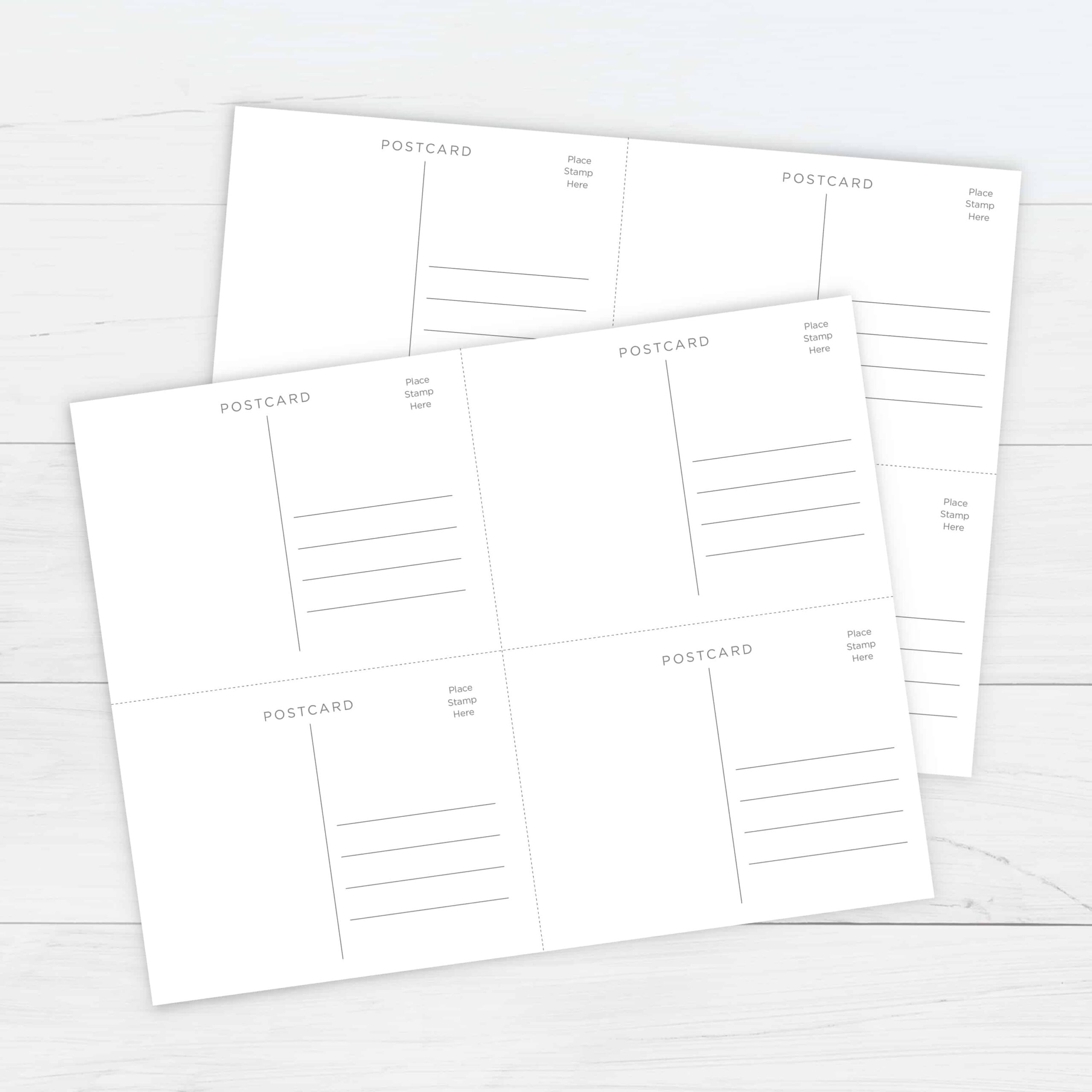 Postcards Template Free Printable Download