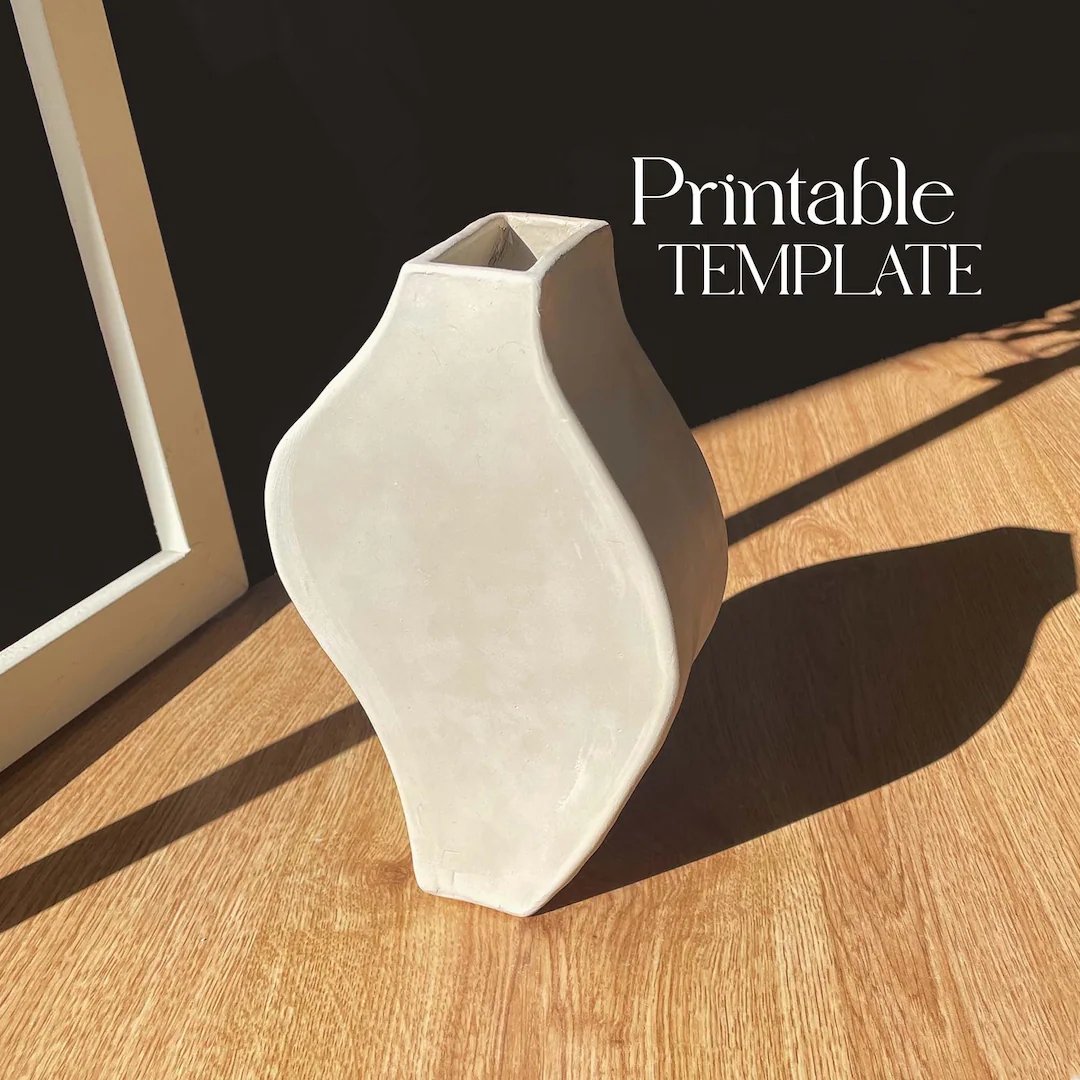 Pottery Vase Template Ceramics Tools Slab Building Vessel Easy DIY Ceramic Vase Pottery Templates For Slab Building Tutorial Etsy UK