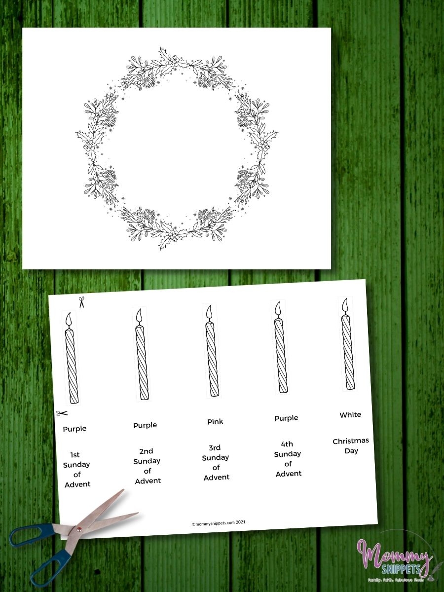 Advent Wreath Printable Template