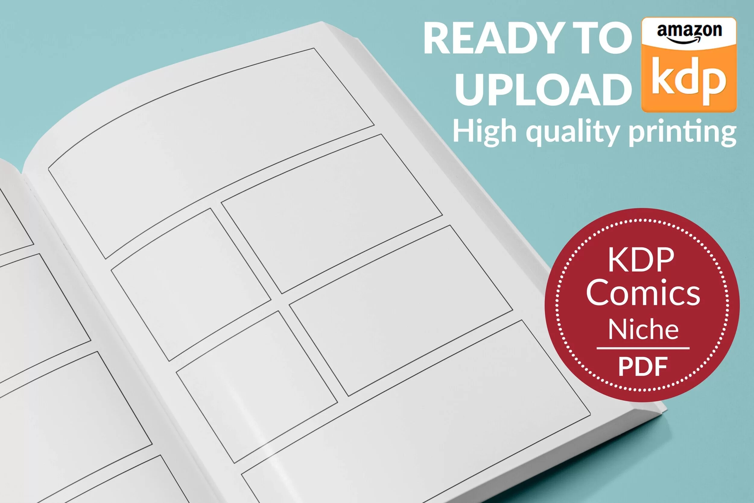 Printable Blank Comic Book Pages PDF Create Your Own Comics 3 Available Sizes