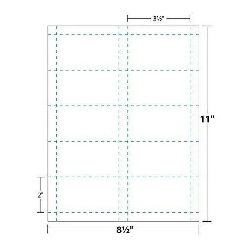 Printable Business Card Magnetic Sheets Pre Cut Business Cards Stock 5 Sheets Walmart