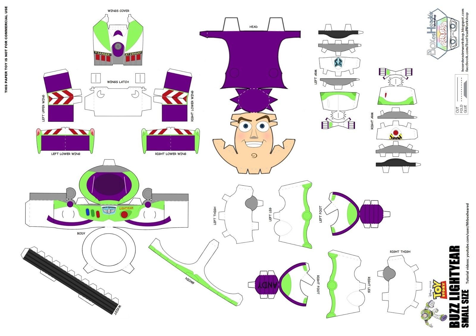 Printable Buzz Lightyear Chest Template