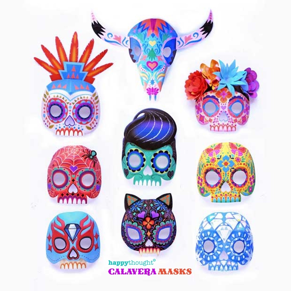 Free Printable Sugar Skull Mask Template
