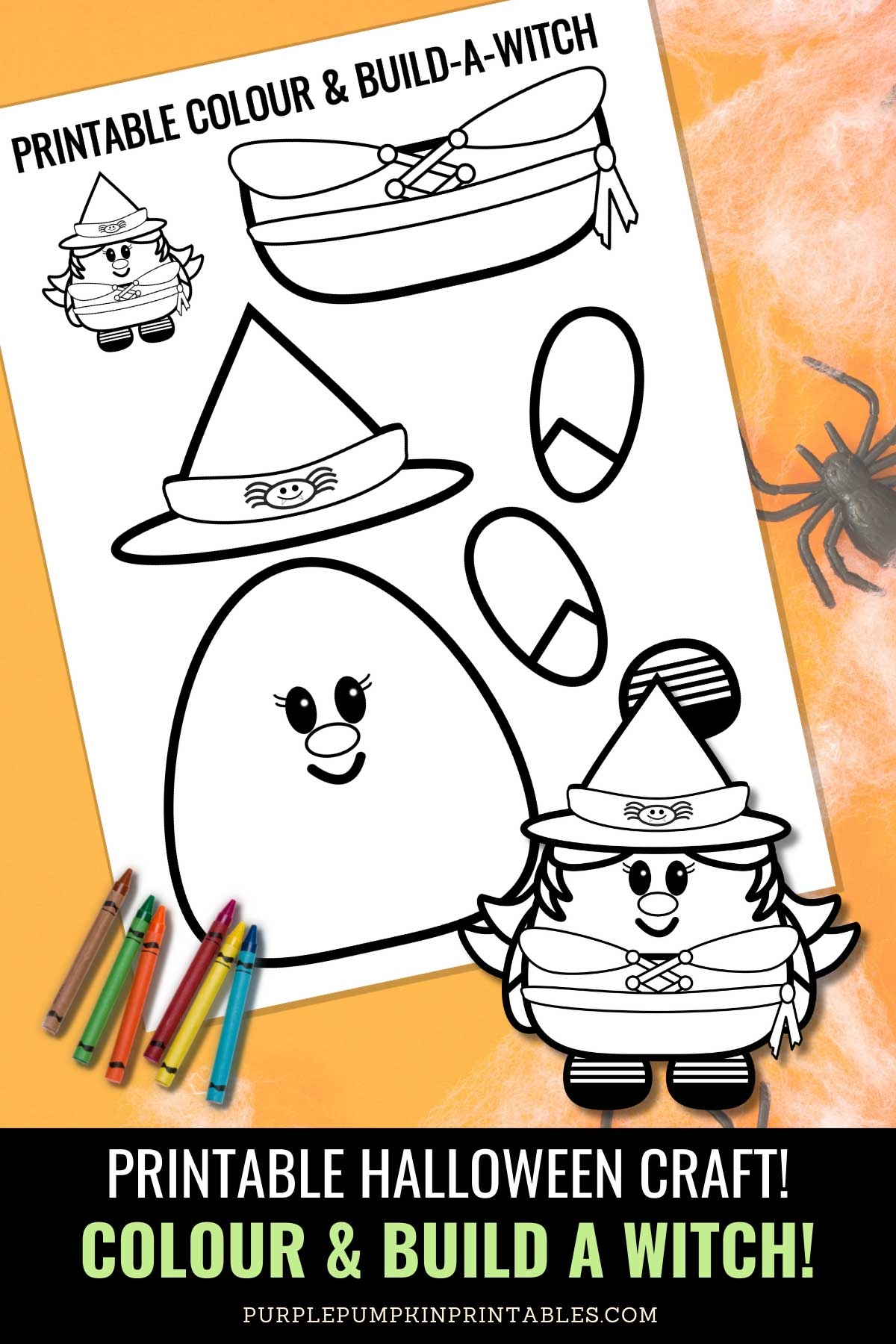 Printable Color Build A Witch