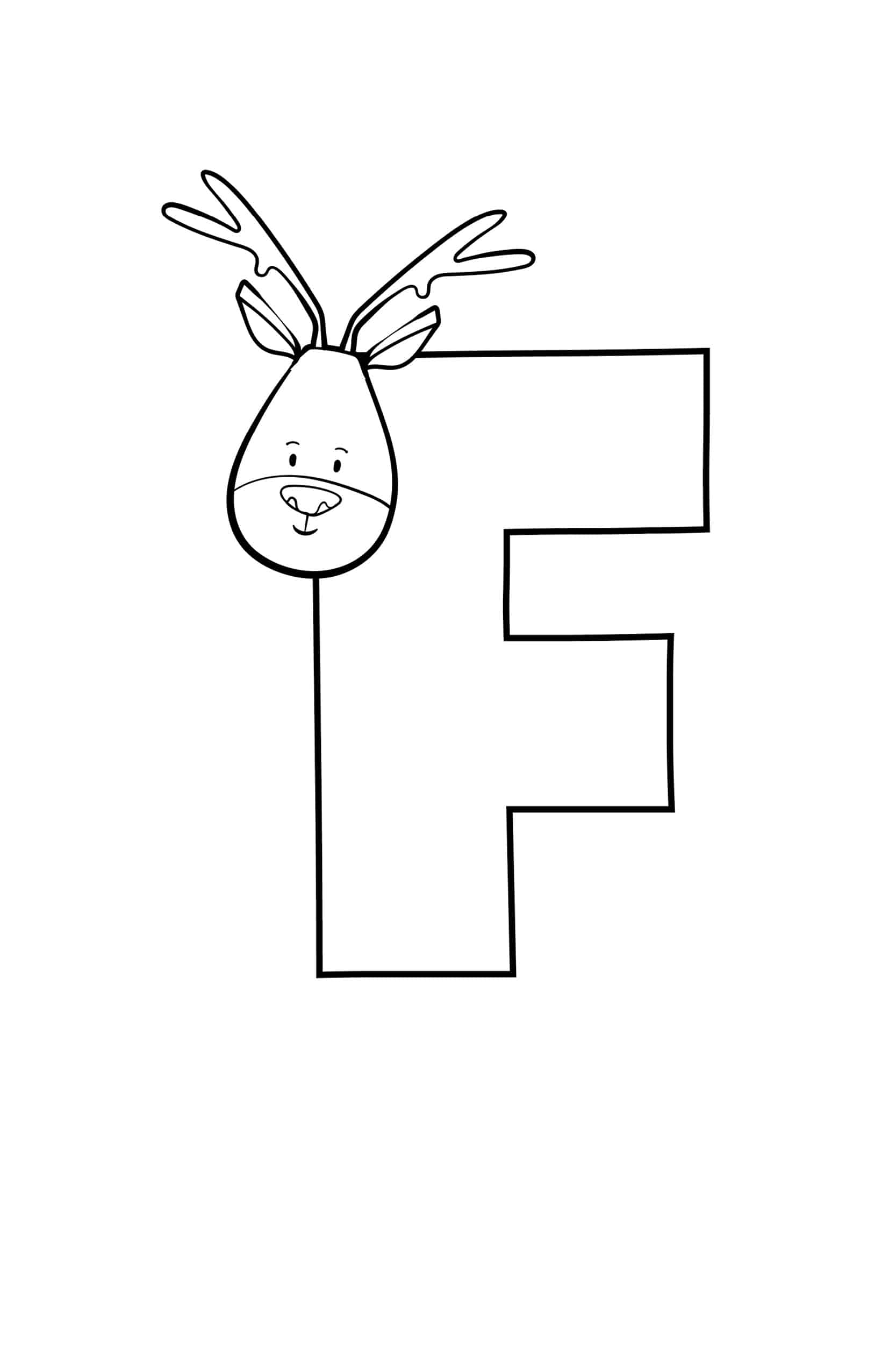 Printable Cute Bubble Letter F