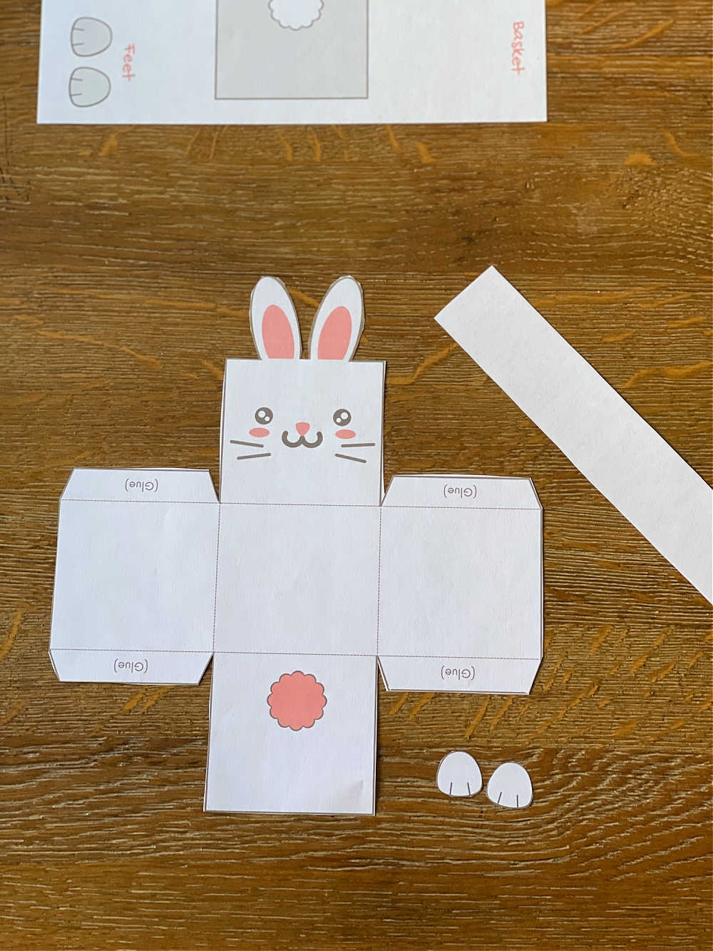 Printable Full Page Easter Basket Template