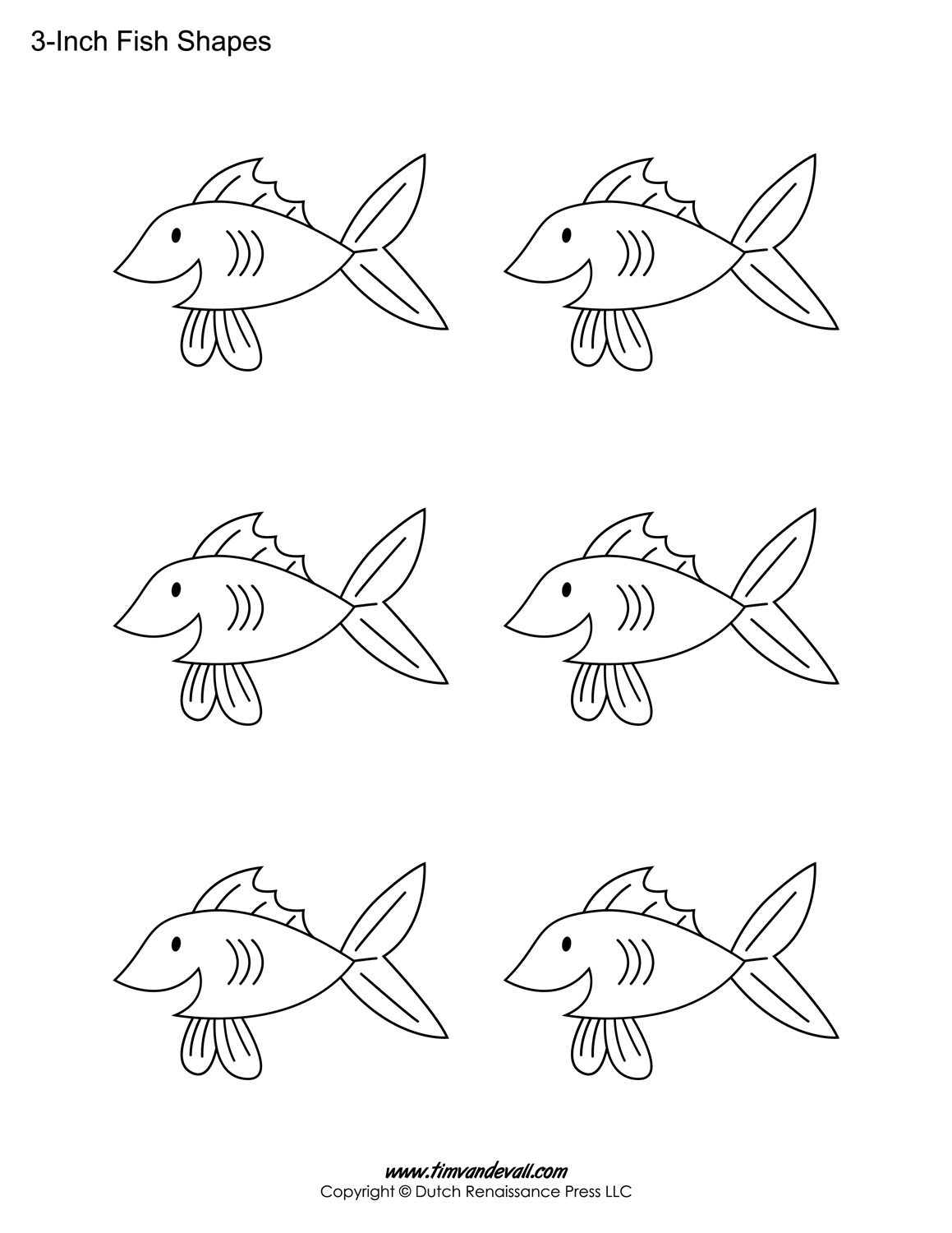 Printable Rainbow Fish Template