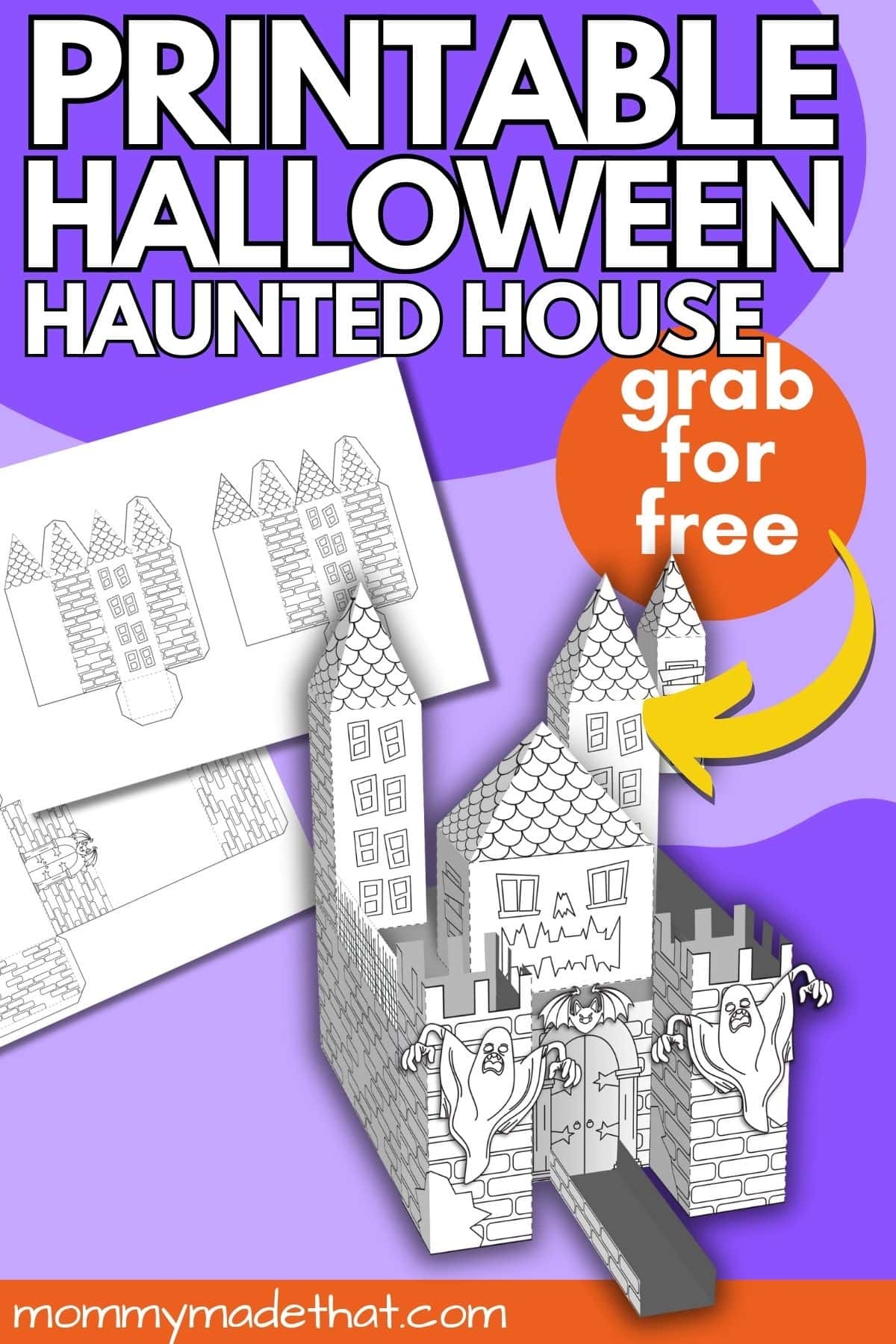 Printable 3d Haunted House Template