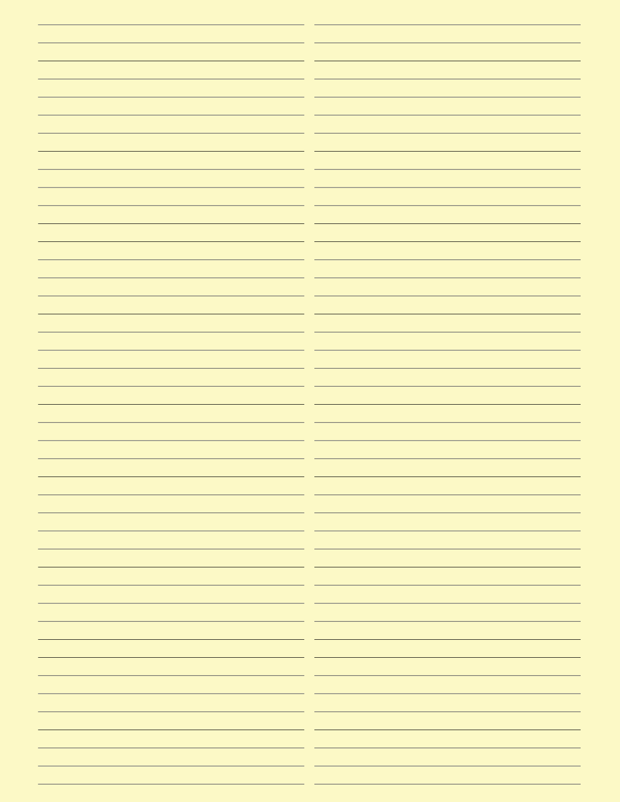 Notebook Template Printable