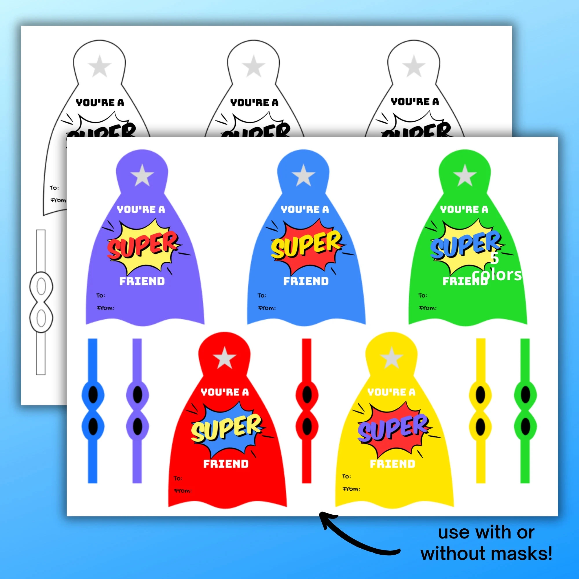 Printable Lollipop Superhero Capes Etsy