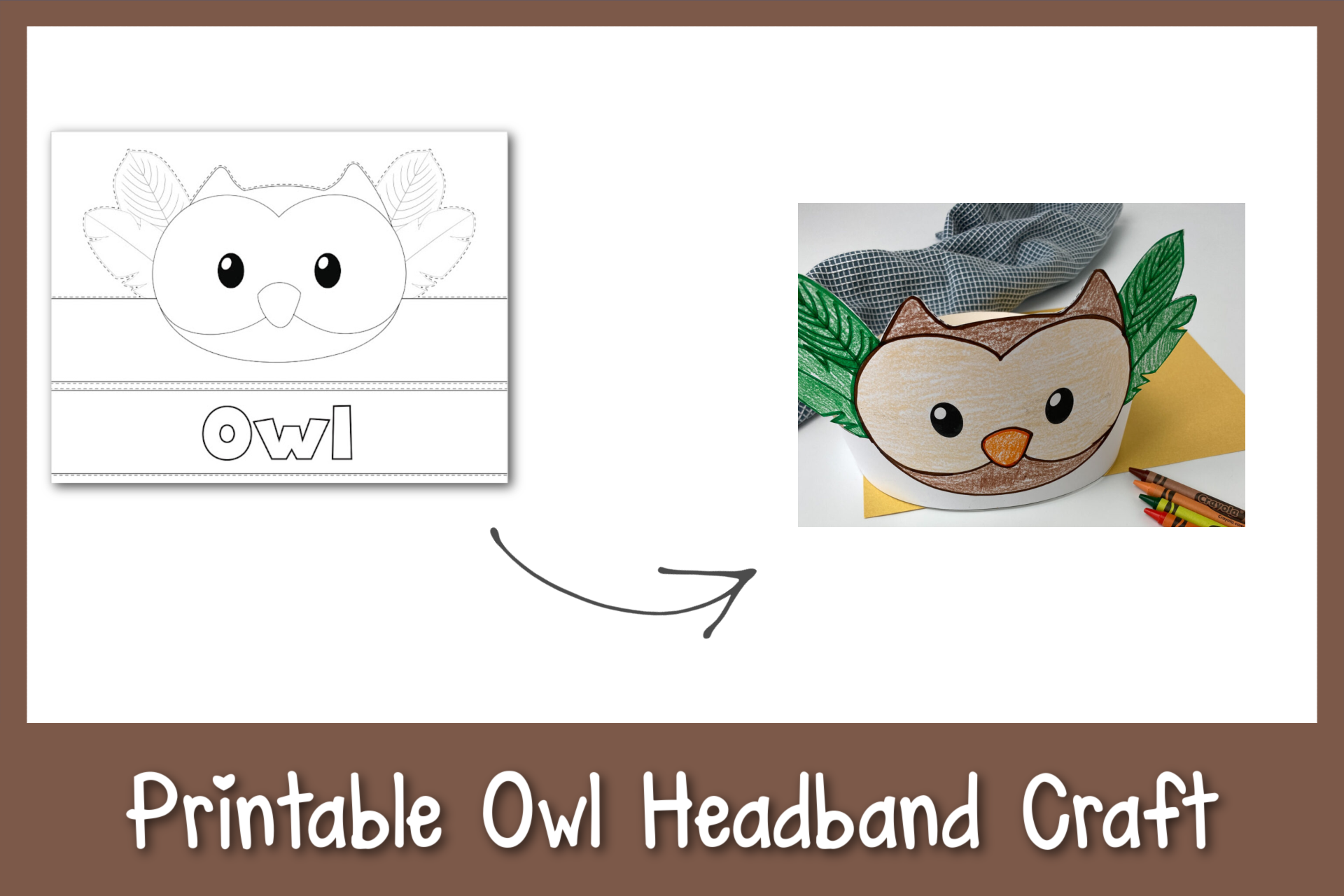 Printable Owl Headband Craft Free Template