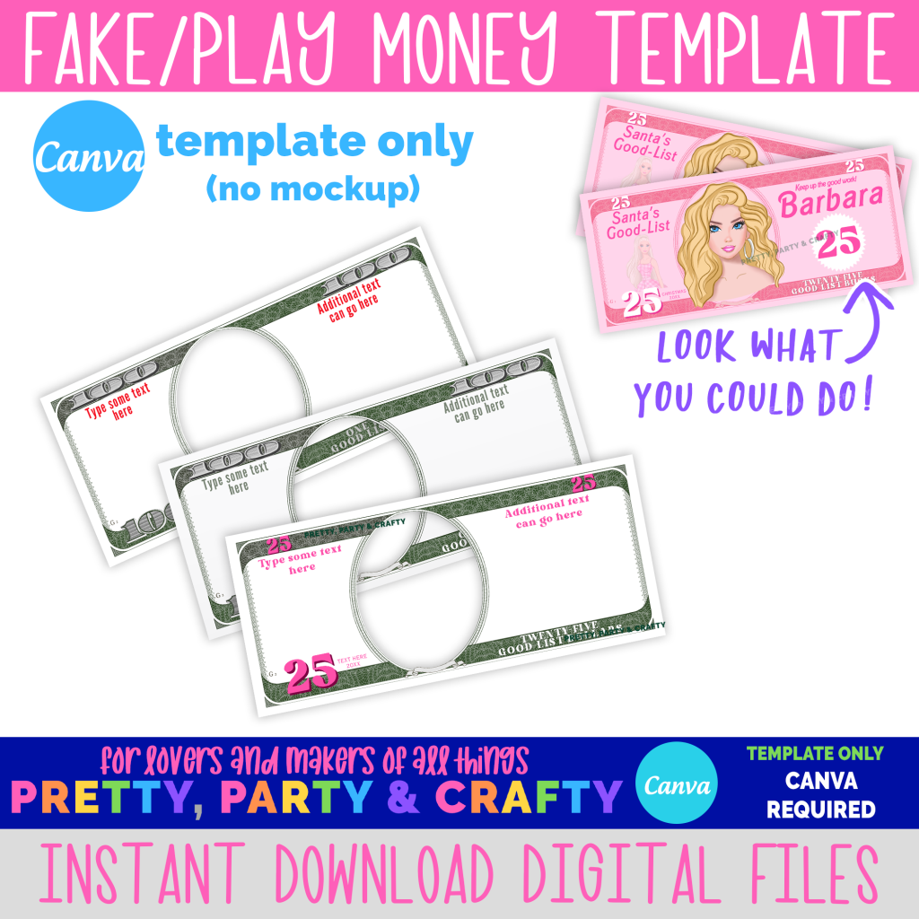 Free Printable Play Money Template