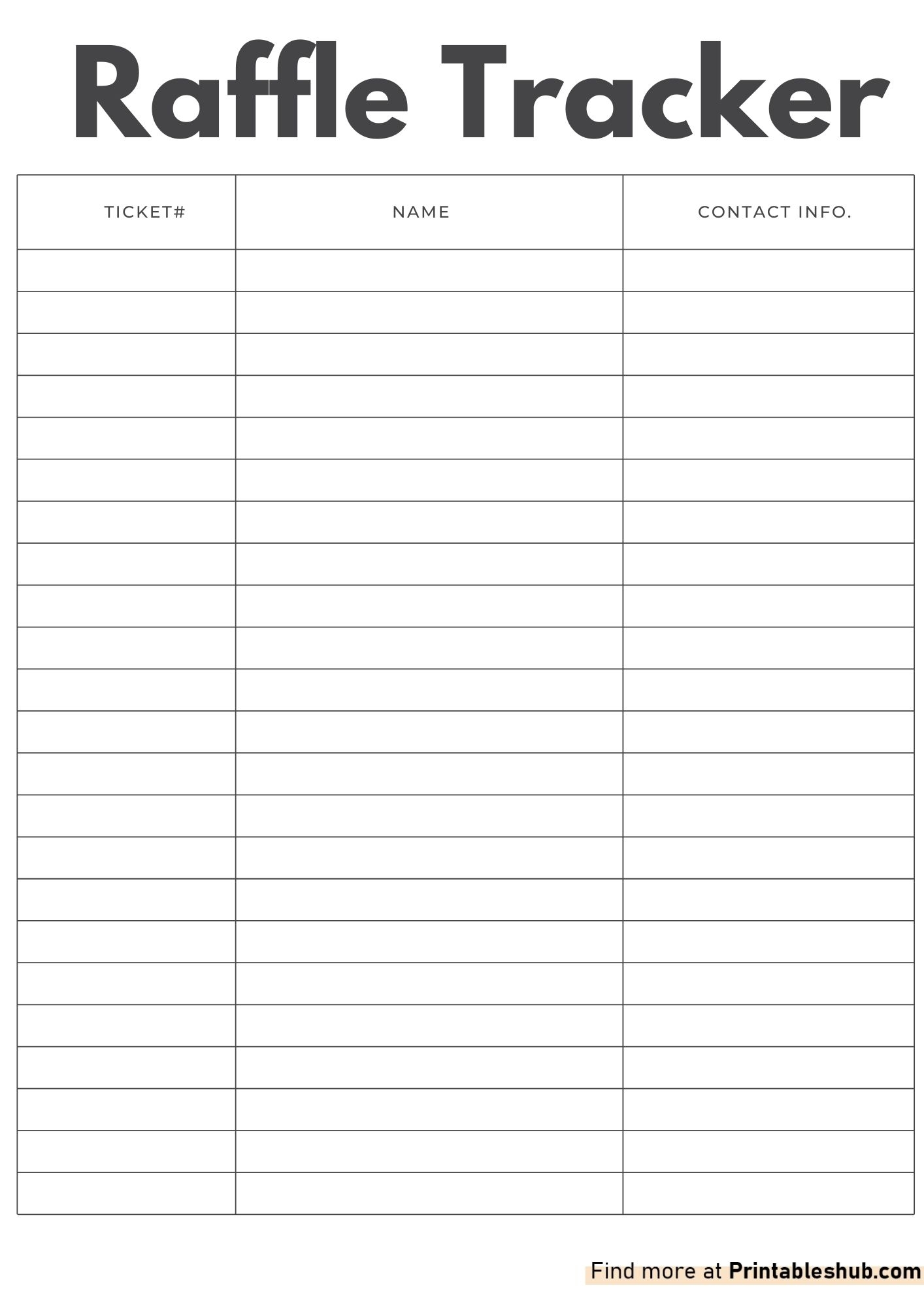 Printable Raffle Tickets Enter To Win Template