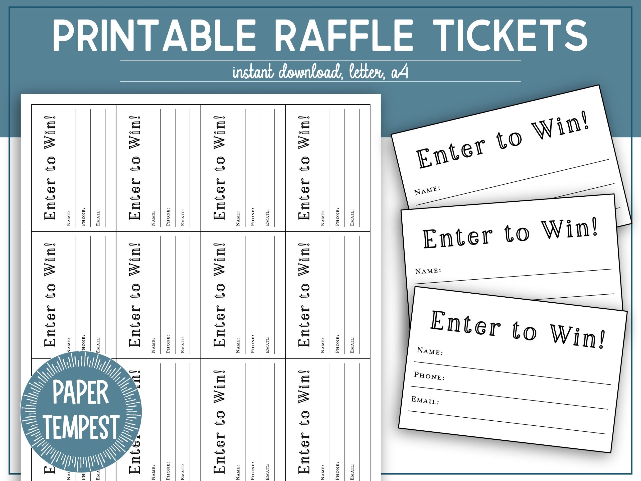 Raffle Tickets Free Printable Template