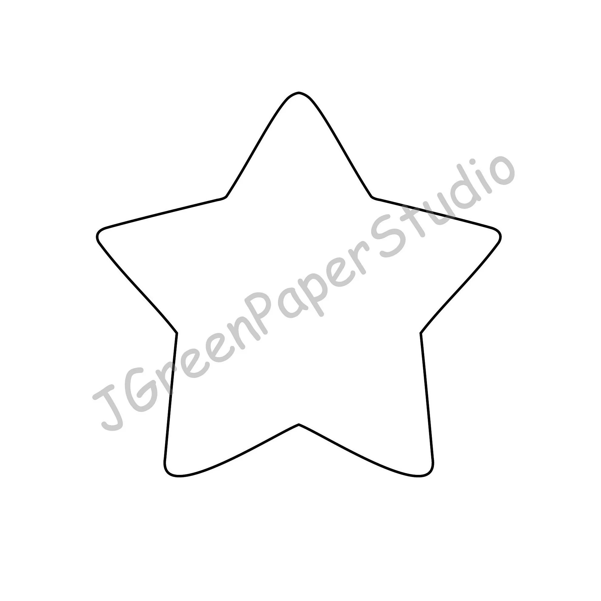 Printable Star Template pdf Digital Download Kids Color Page Crafts Stencil Star Christmas Holiday Classroom Decor Etsy